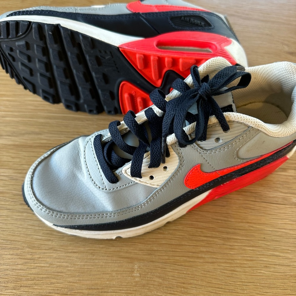 Nike Gray and Red Sneakers